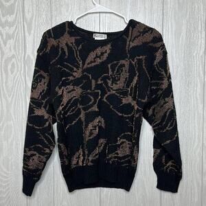 Campus casuals wool blend black and knit sweater size‎ small